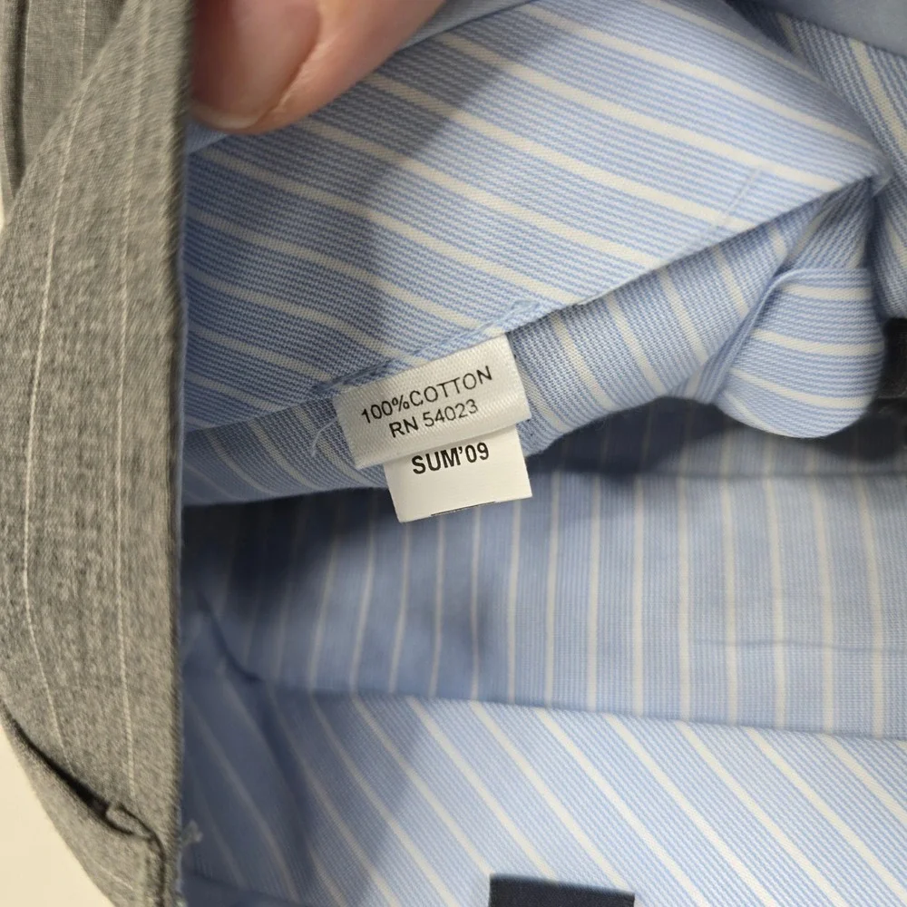 Banana Republic Modern Fit Mens Gray Pinstripe Dress Pants Size 33x30‎ Cotton